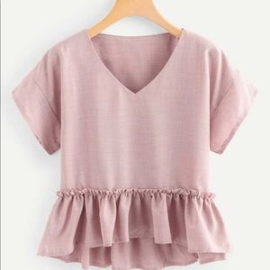 pinkish purple blouse